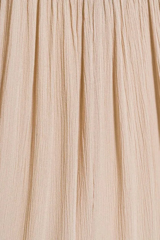 Crop Tee and Skirt Set, Woven Crinkle Gauze - In Style Chics Boutique 