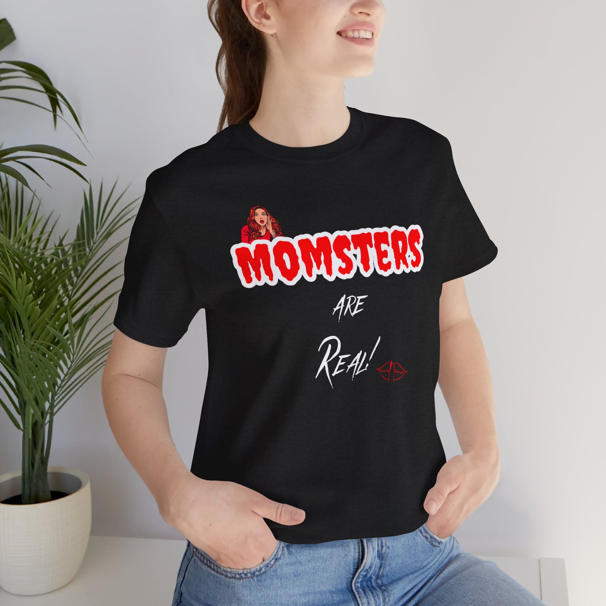 Unisex Jersey Short Sleeve Halloween Graphic T -"Momsters are Real" - In Style Chics Boutique LLC