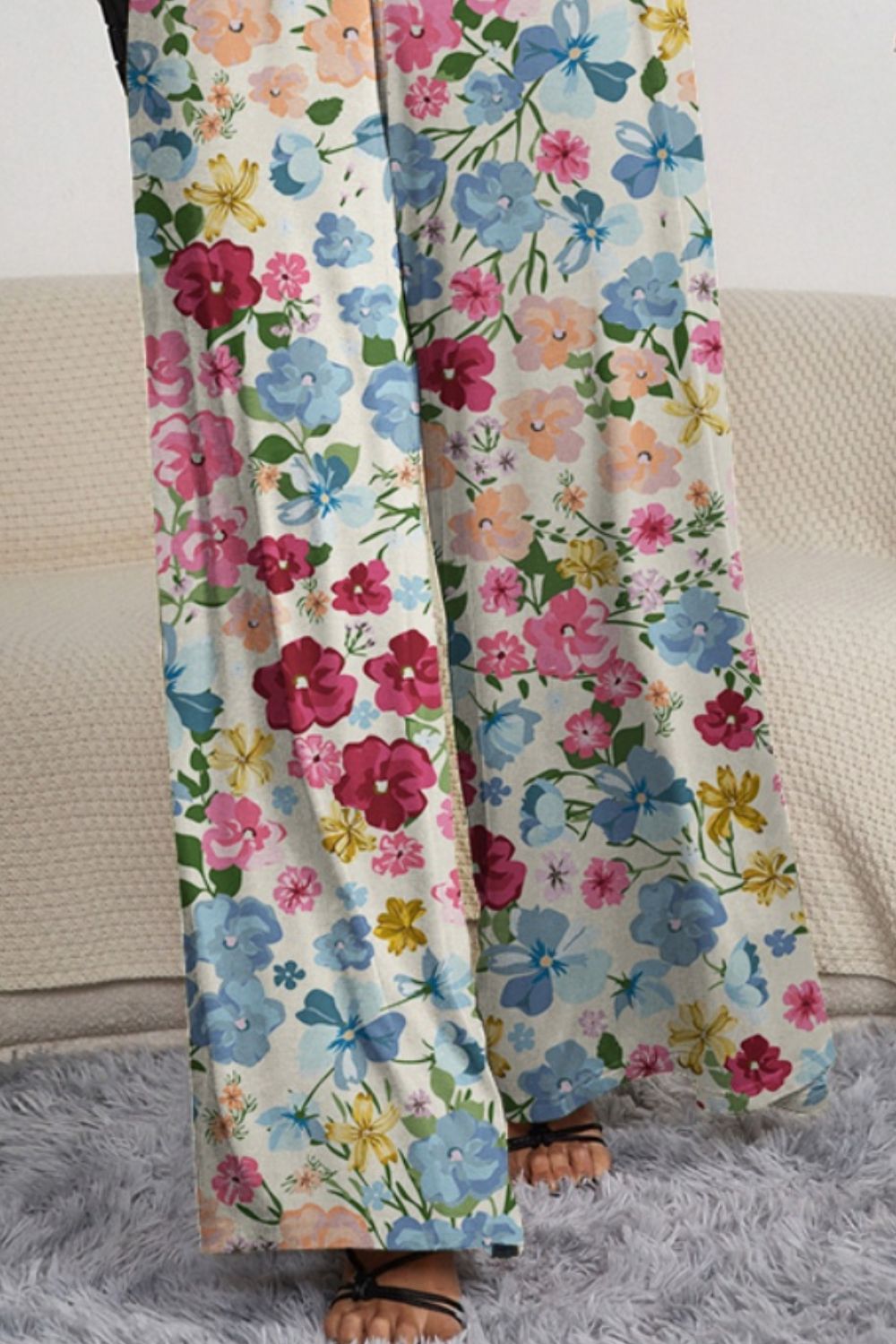 Decorative Button Spaghetti Strap Wide Leg Jumpsuit - More Prints! - In Style Chics Boutique LLC