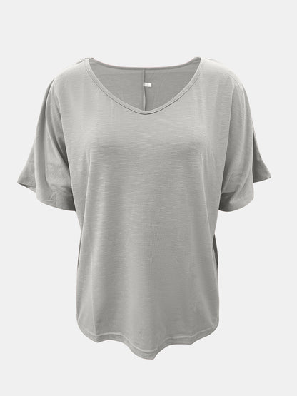 Full Size Scoop Neck Short Sleeve T-Shirt be- More Colors! - In Style Chics Boutique LLC