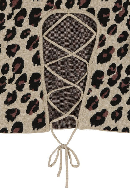 Mock neck lace-up open back top - In Style Chics Boutique LLC