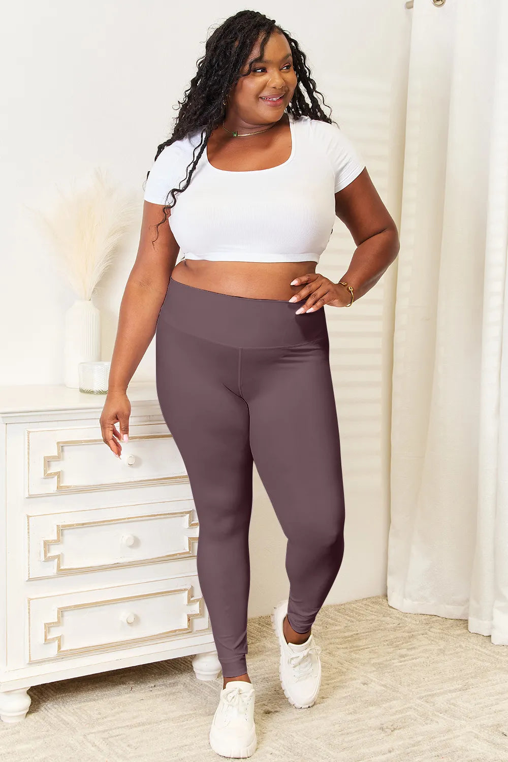 Wide Waistband Sports Leggings - In Style Chics Boutique 