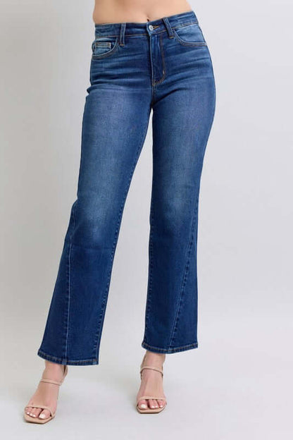 Judy Blue Full Size Side Seam Detail Straight Jeans with Pockets - In Style Chics Boutique LLC