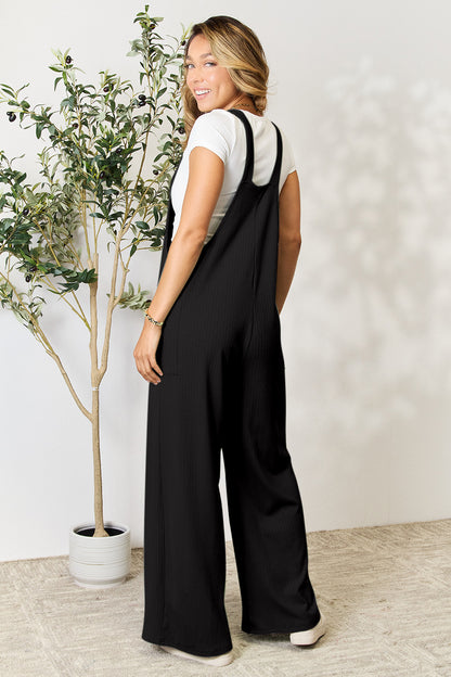 Double Take Full Size Wide Strap Overall with Pockets - In Style Chics Boutique LLC