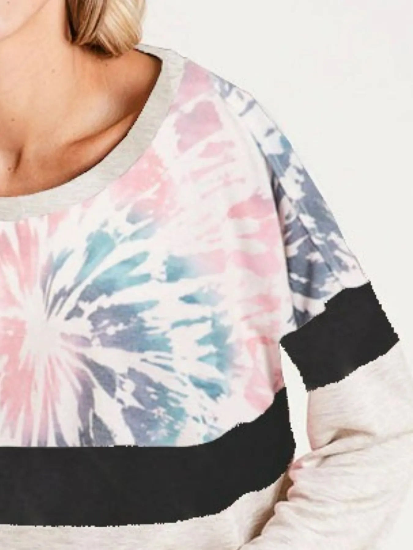 Wide Neck Top, Mix And Match Color French Terry at In Style Chics Boutique 