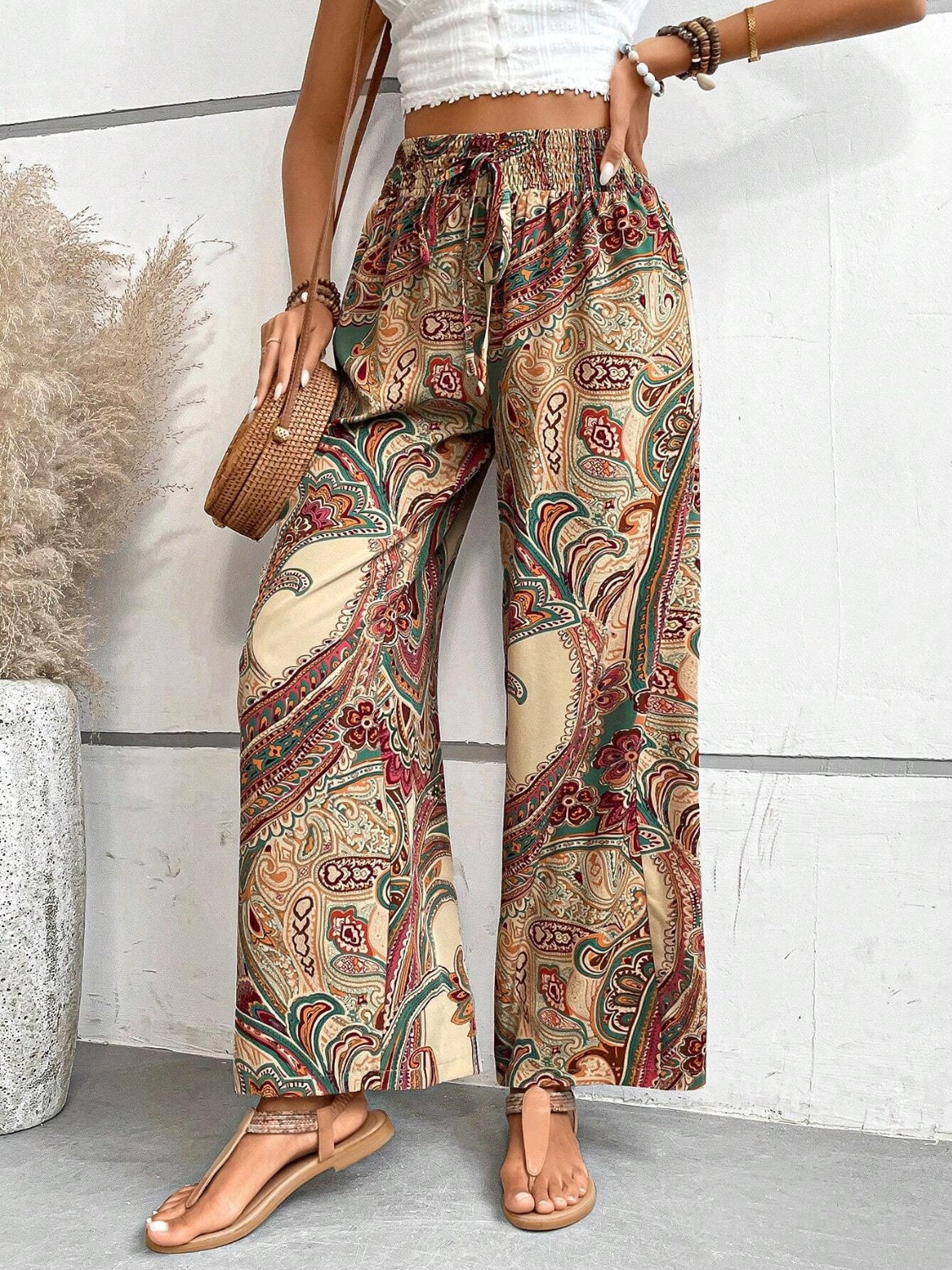 Printed Wide Leg Pants - In Style Chics Boutique LLC