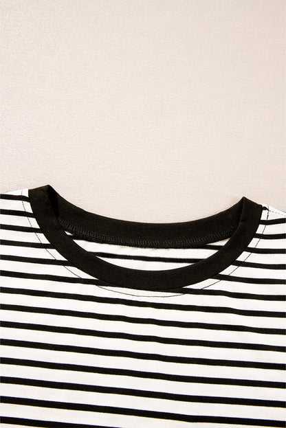 Black Stripe Chest Pocket Patch Round Neck Sleeveless Tee - Cute Clothes for Spring Summer - In Style Chics Boutique Women's Juniors Apparel Online 