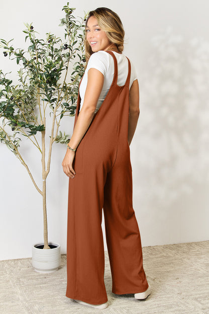 Double Take Full Size Wide Strap Overall with Pockets - In Style Chics Boutique LLC
