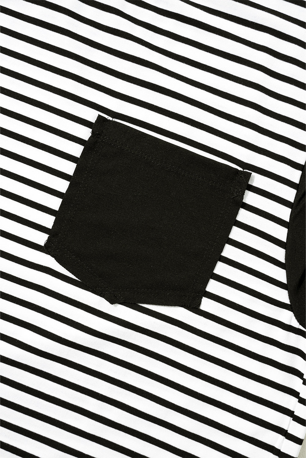 Black Stripe Chest Pocket Patch Round Neck Sleeveless Tee - Cute Clothes for Spring Summer - In Style Chics Boutique Women's Juniors Apparel Online 