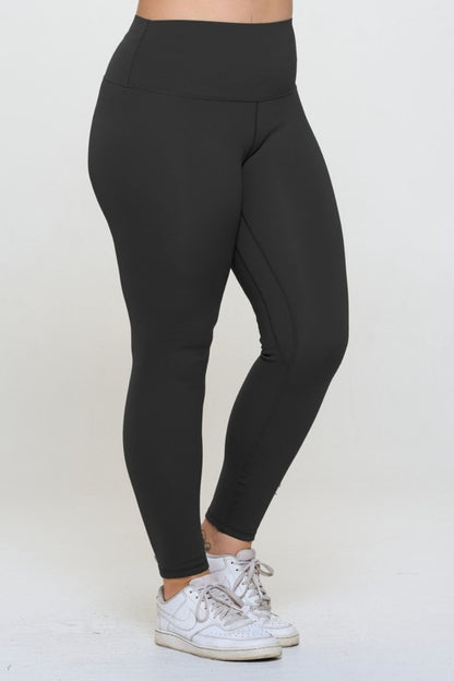 Yelete Full Size Fleece Lined High Waisted Leggings - In Style Chics Boutique LLC