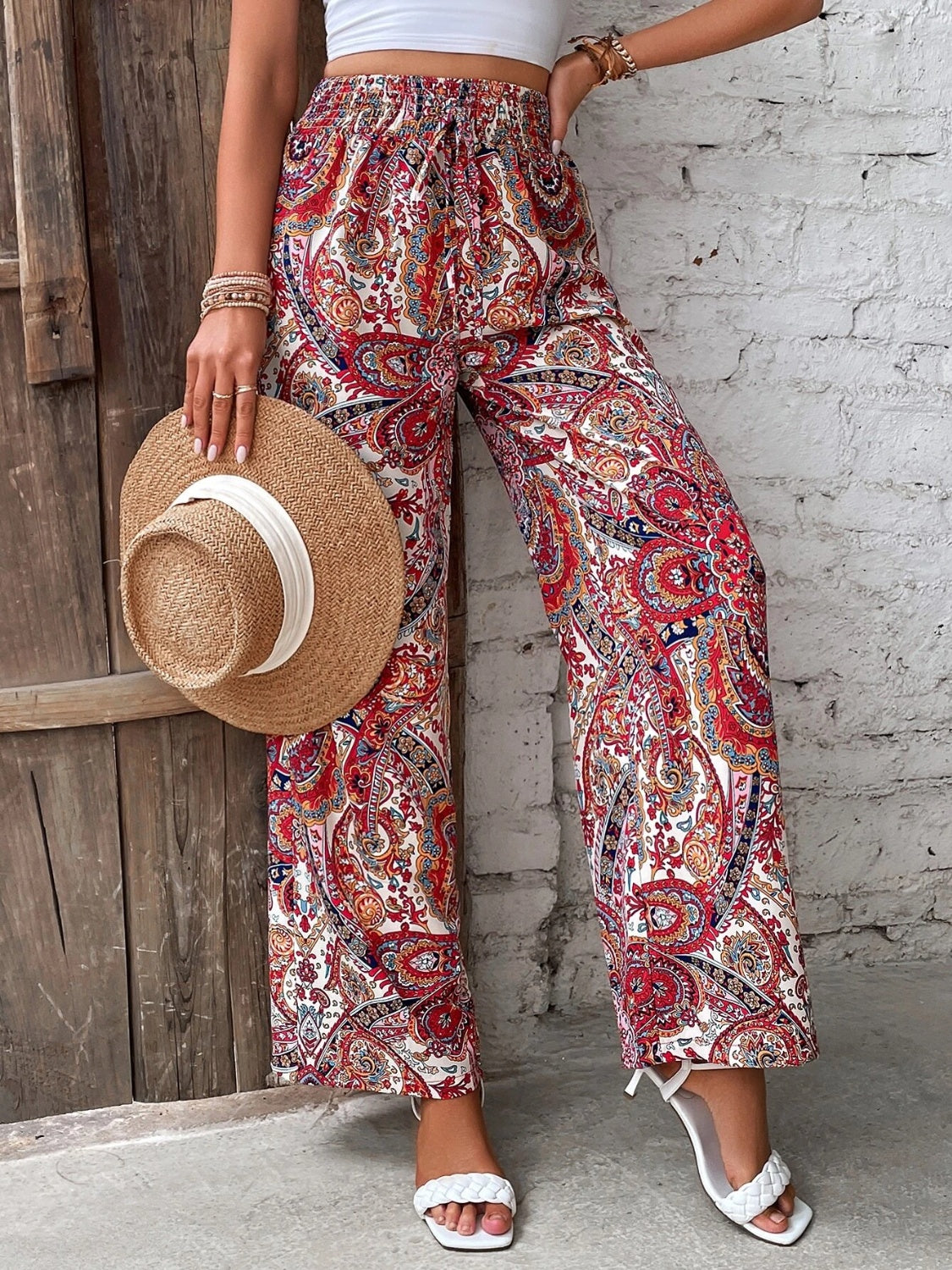 Printed Wide Leg Pants - In Style Chics Boutique LLC