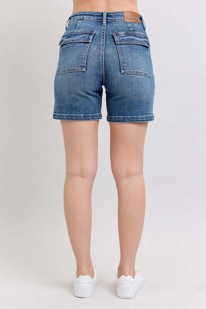 Judy Blue High Rise Denim Shorts, Jean Shorts- In Style Chics Boutique Online Clothing Women's Juniors Plus Size 
