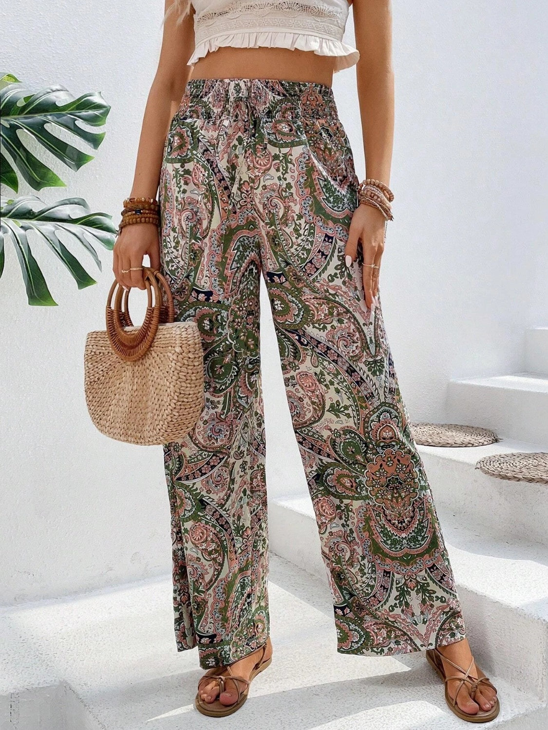 Printed Wide Leg Pants - In Style Chics Boutique LLC