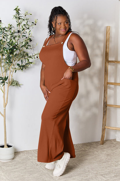 Double Take Full Size Wide Strap Overall with Pockets - In Style Chics Boutique LLC