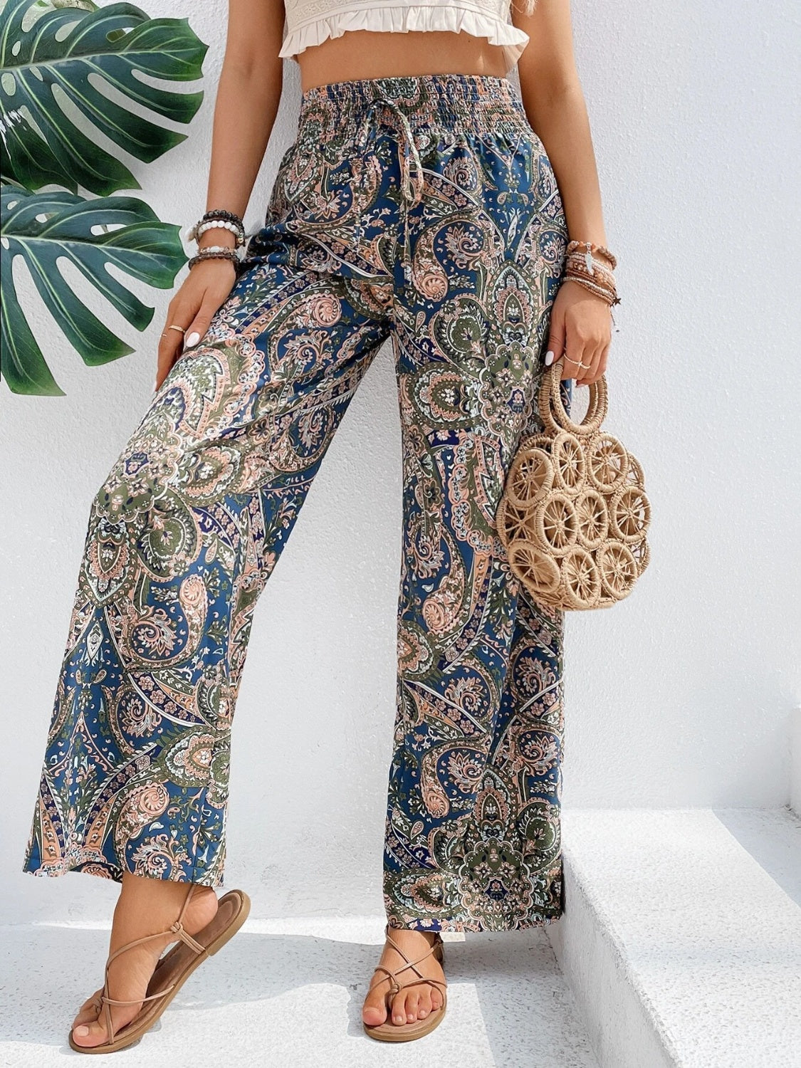 Printed Wide Leg Pants - In Style Chics Boutique LLC