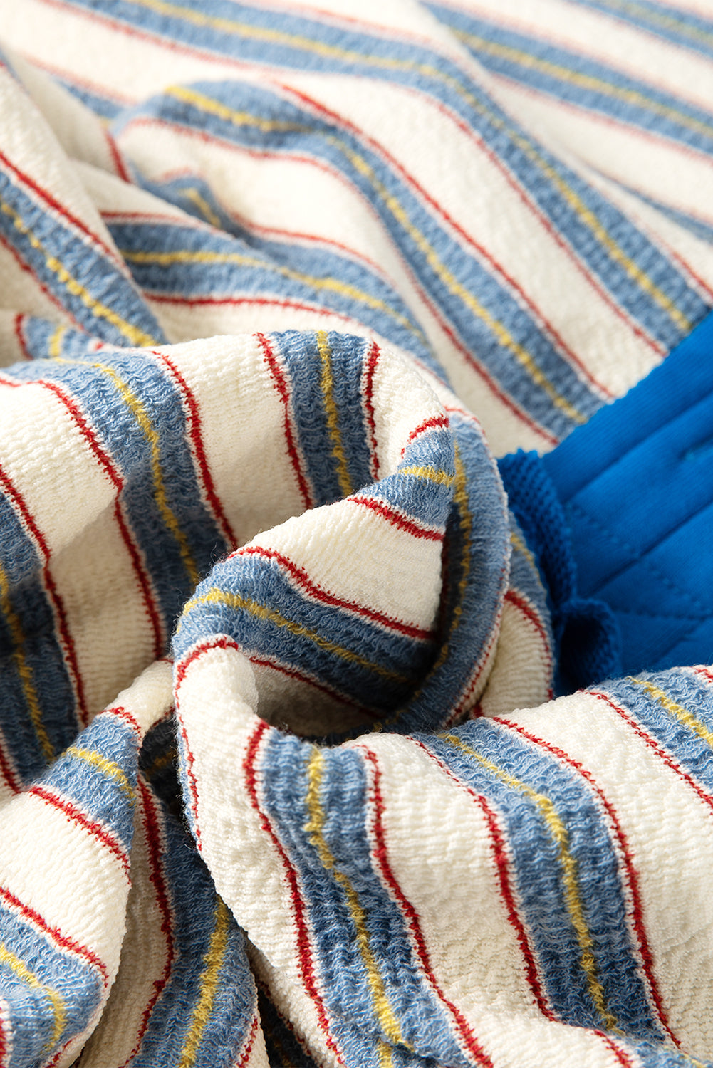 Stripe Collared V Neck Drop Shoulder Top - In Style Chics Boutique LLC