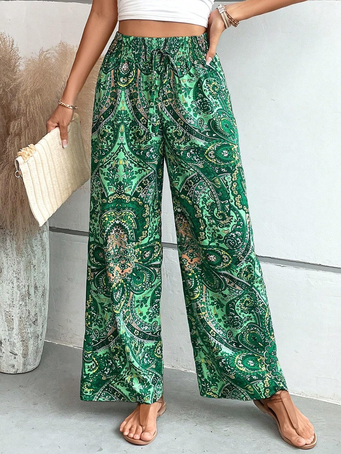 Printed Wide Leg Pants - In Style Chics Boutique LLC