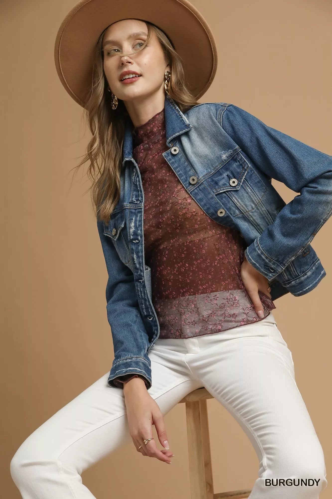 Nylon Lace Mesh Long Sleeve Top at In Style Chics Boutique 