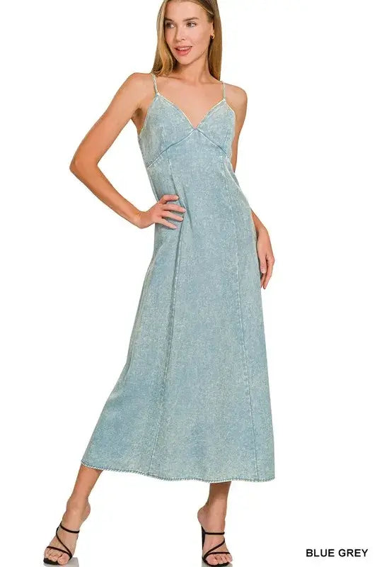 Tencel Mineral Washed Maxi Dress
