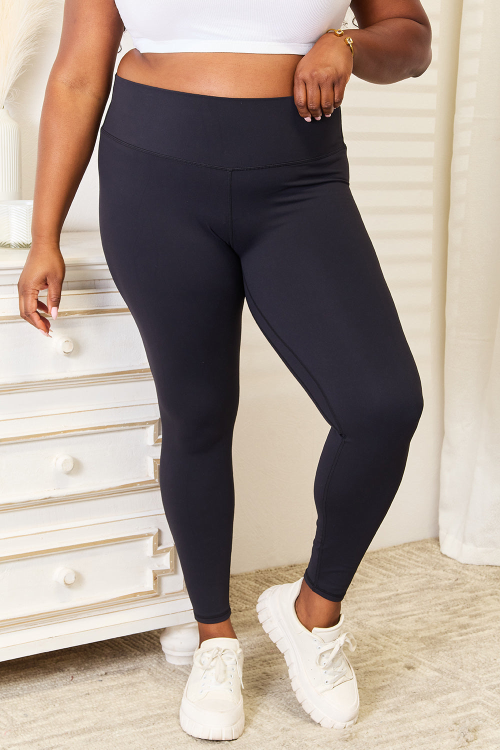 Wide Waistband Sports Leggings - In Style Chics Boutique 
