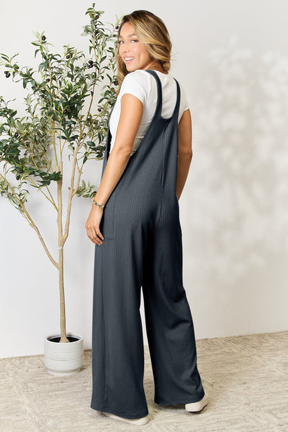 Double Take Full Size Wide Strap Overall with Pockets - In Style Chics Boutique LLC