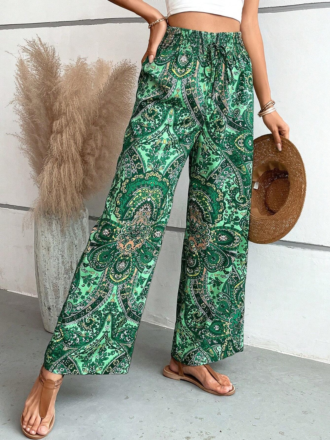 Printed Wide Leg Pants - In Style Chics Boutique LLC