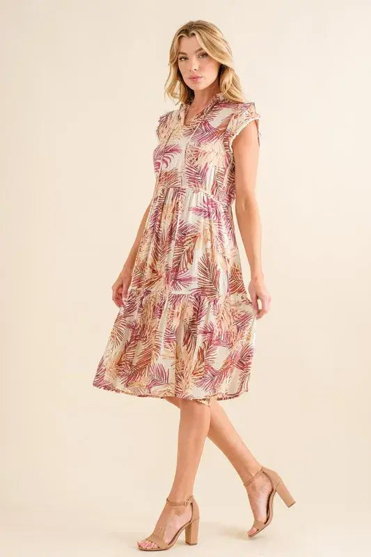 Boho Printed Tiered Dress - In Style Chics Boutique Women's Juniors Clothes 