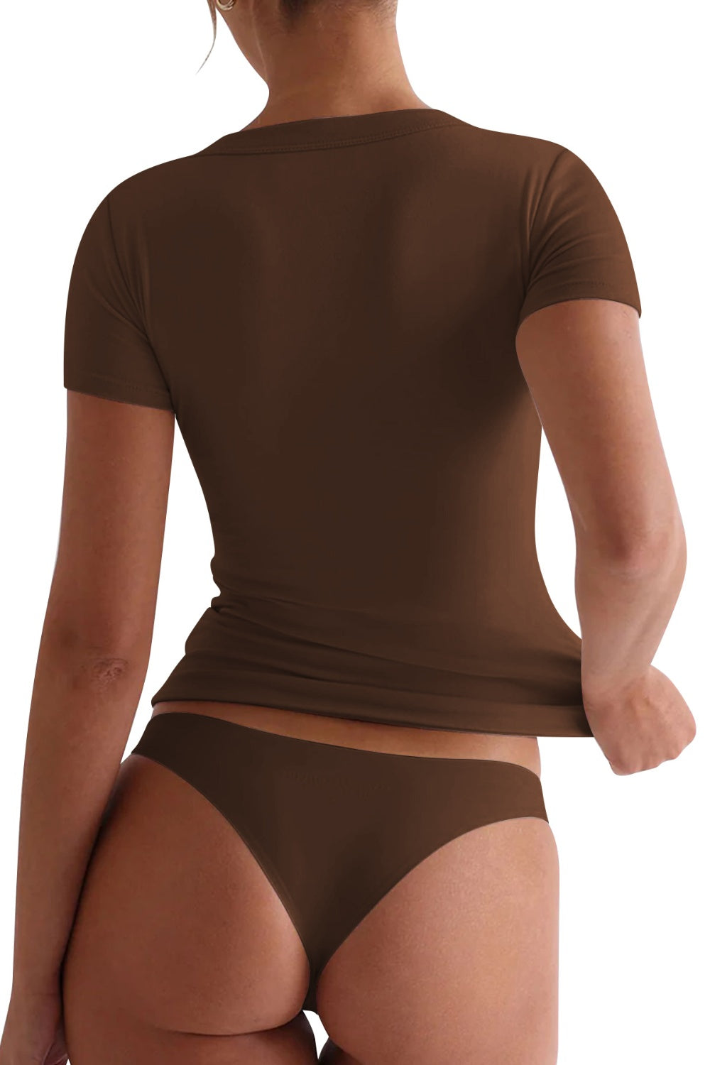 Lovelet Scoop Neck Short Sleeve T-Shirt - In Style Chics Boutique LLC