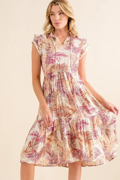 Boho Printed Tiered Dress - In Style Chics Boutique Women's Juniors Clothes 