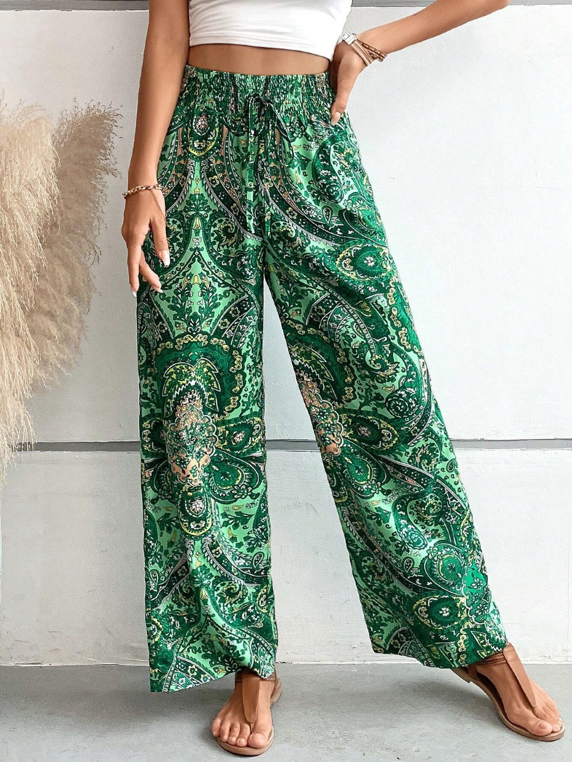 Printed Wide Leg Pants - In Style Chics Boutique LLC