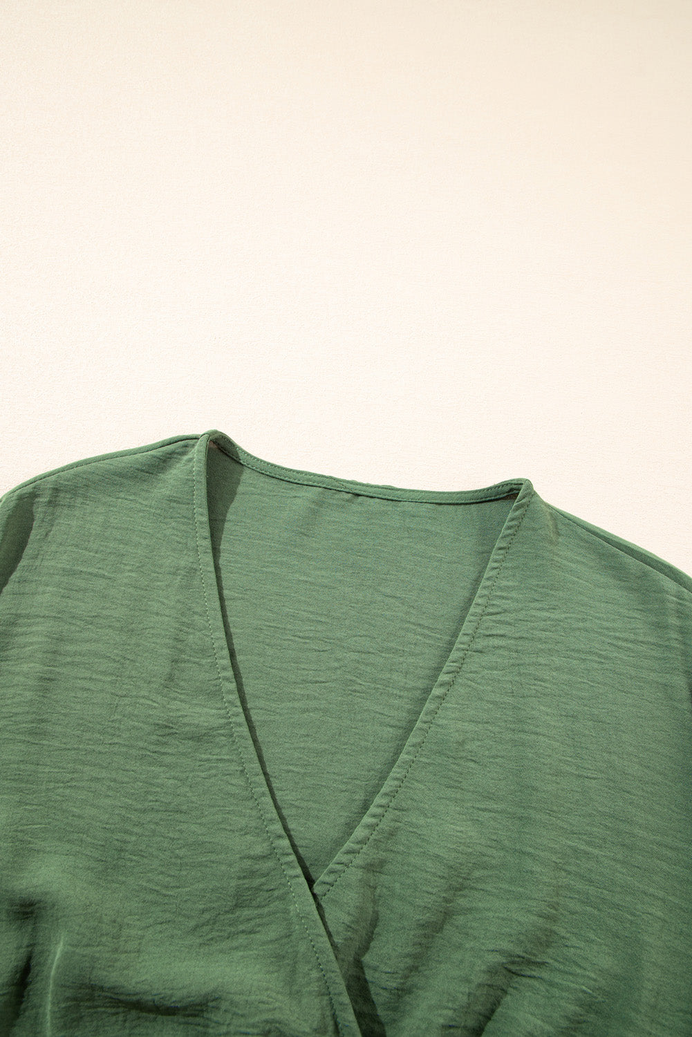 Green Surplice Neckline Smocked High Waist Plus Size Maxi Dress 1X 2X 3X 4X - In Style Chics Boutique 