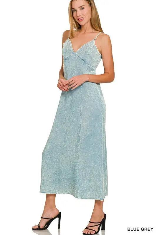 Tencel Mineral Washed Maxi Dress