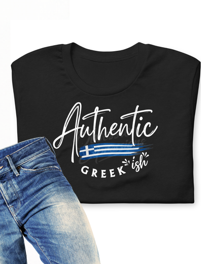 Authentic Greek "ish" Shirt, Minimalist Mixed Heritage Pride Tee