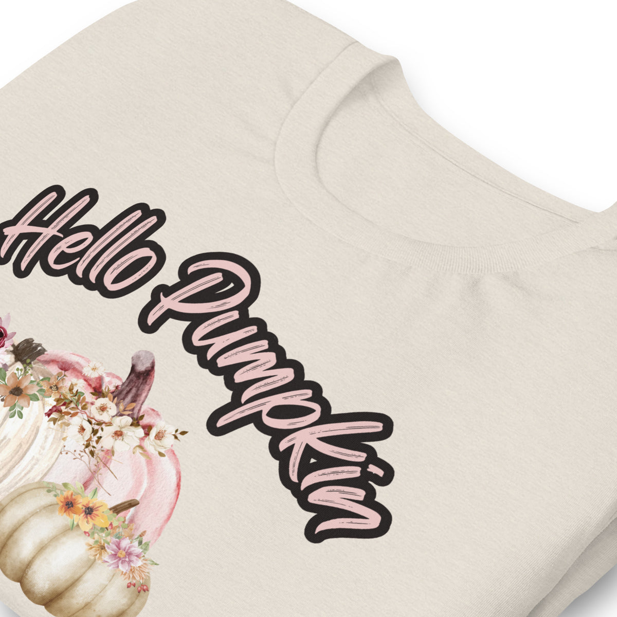 Hello Pumpkin Cute Fall Tee,  Floral Pumpkin Shirt
