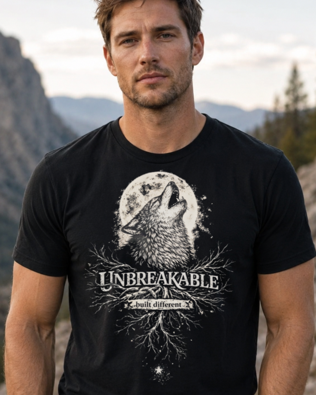 Wolf T-Shirt, Unbreakable, Built Different Graphic Tee - In Style Chics Boutique