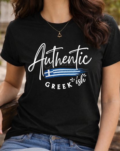 Authentic Greek "ish" Shirt, Minimalist Mixed Heritage Pride Tee