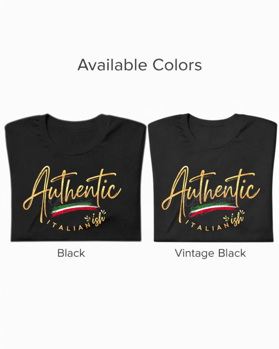 Authentic Italian "ish" Pride Shirt: Faux Gold Foil Tee for Women ~ for Mixed Heritage
