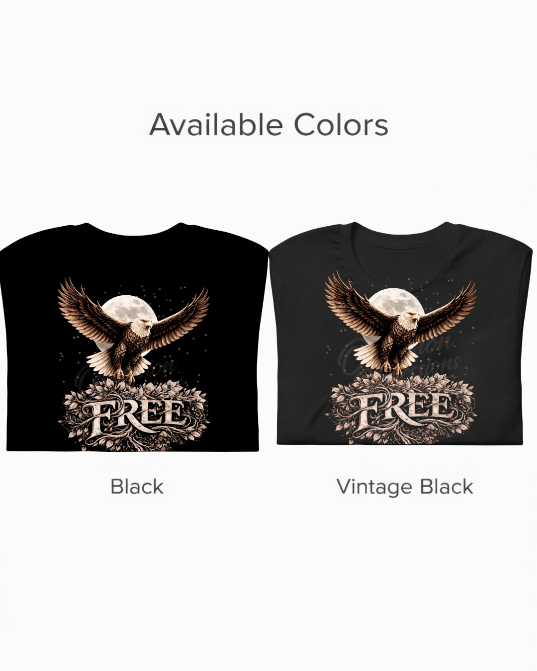 Eagle Freedom Shirt, Bald Eagle Moon T-Shirt, Free Spirit Graphic Tee