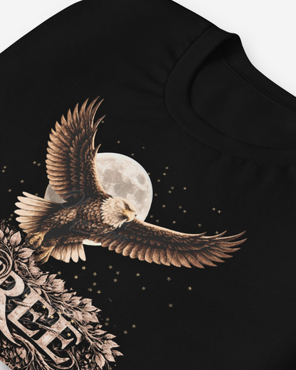 Eagle Freedom Shirt, Bald Eagle Moon T-Shirt, Free Spirit Graphic Tee