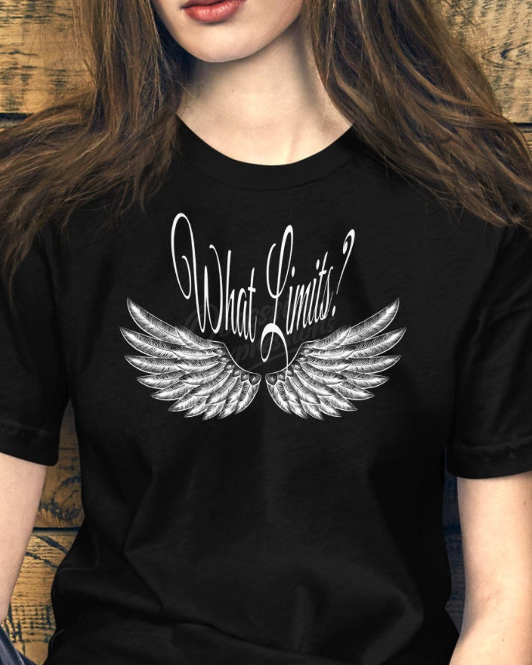 What Limits? Winged Quote Graphic T-Shirt | Inspirational Tee