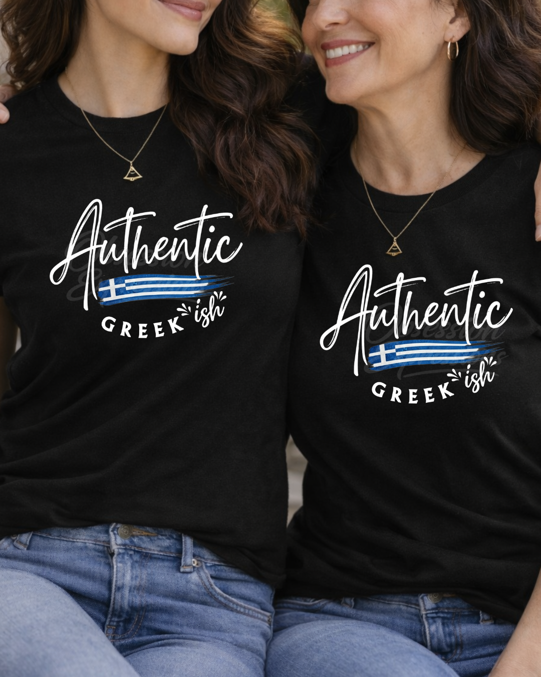 Authentic Greek "ish" Shirt, Minimalist Mixed Heritage Pride Tee
