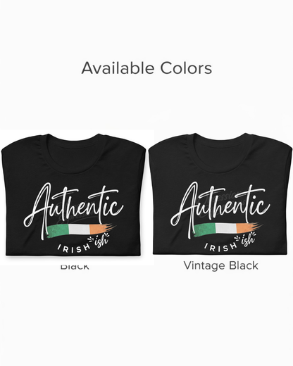 Authentic Irish "ish" Shirt, Minimalist Mixed Heritage Pride Tee, Ireland's Flag