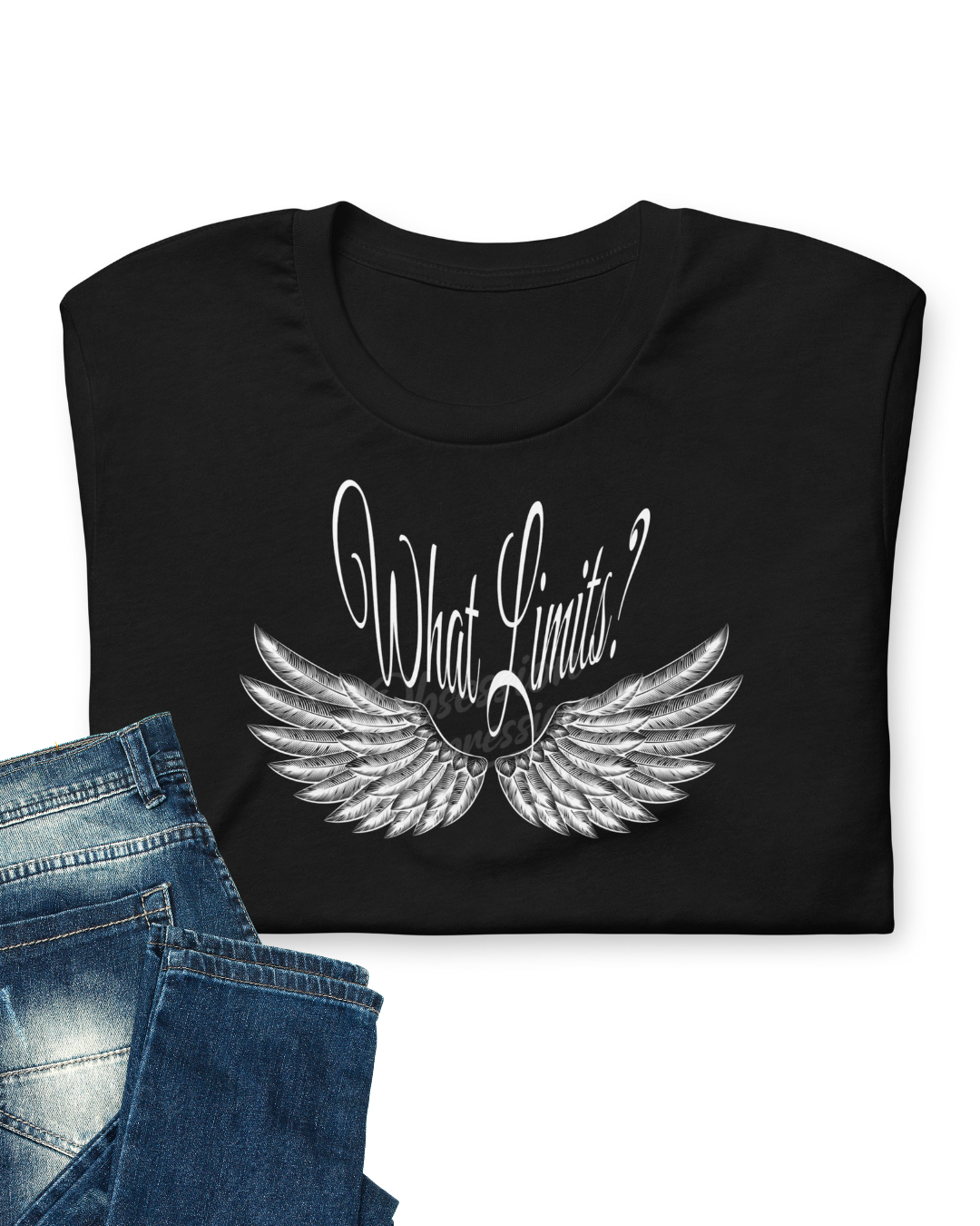 What Limits? Winged Quote Graphic T-Shirt | Inspirational Tee