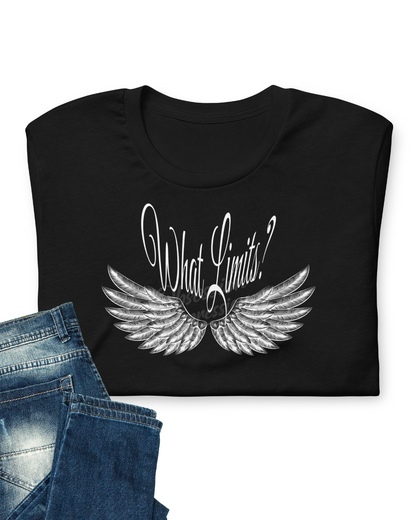 What Limits? Winged Quote Graphic T-Shirt | Inspirational Tee