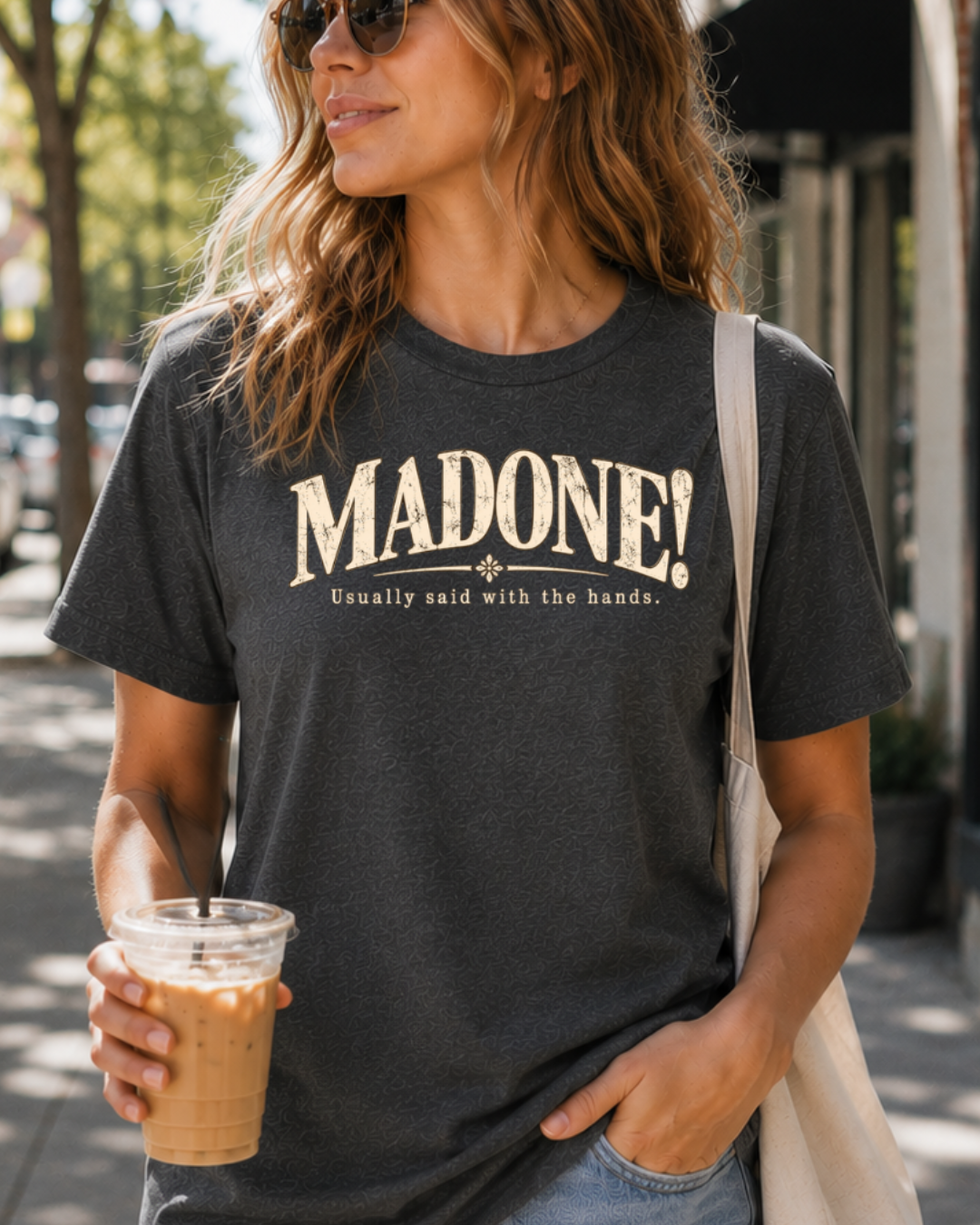 Madone Italian Graphic Tee, Italian Heritage Gift - In Style Chics Boutique