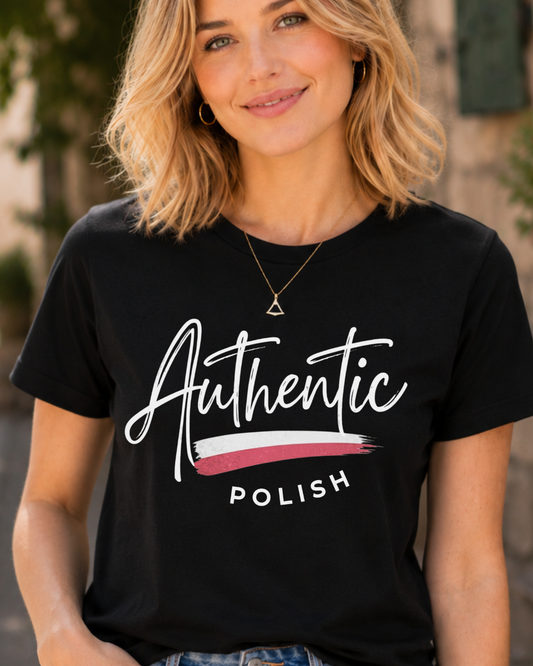 Authentic Polish Heritage Pride Tee, T-shirt Gift for Polish Woman