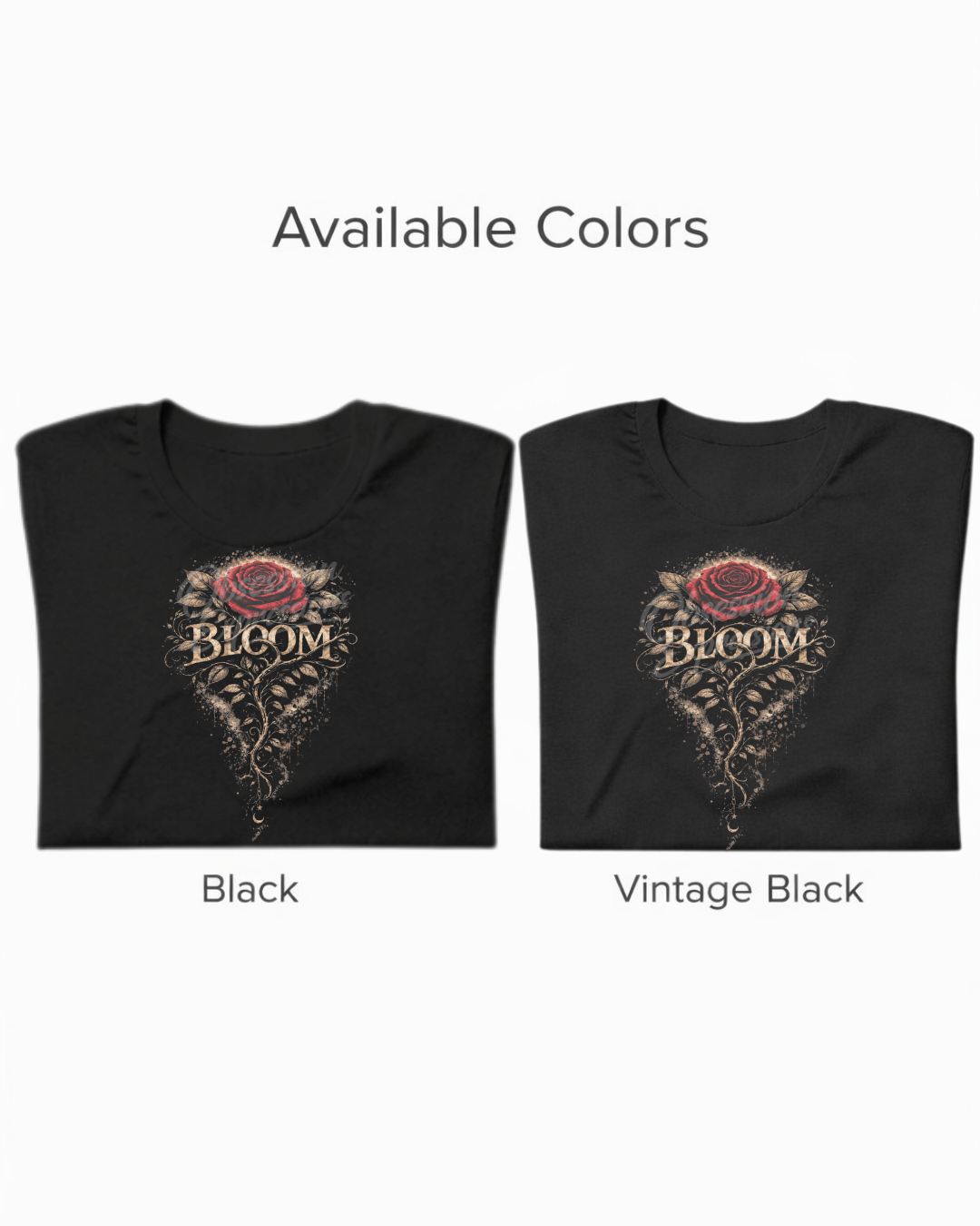 Red Rose 'Bloom' Tee,Vintage Filigree Floral T-Shirt