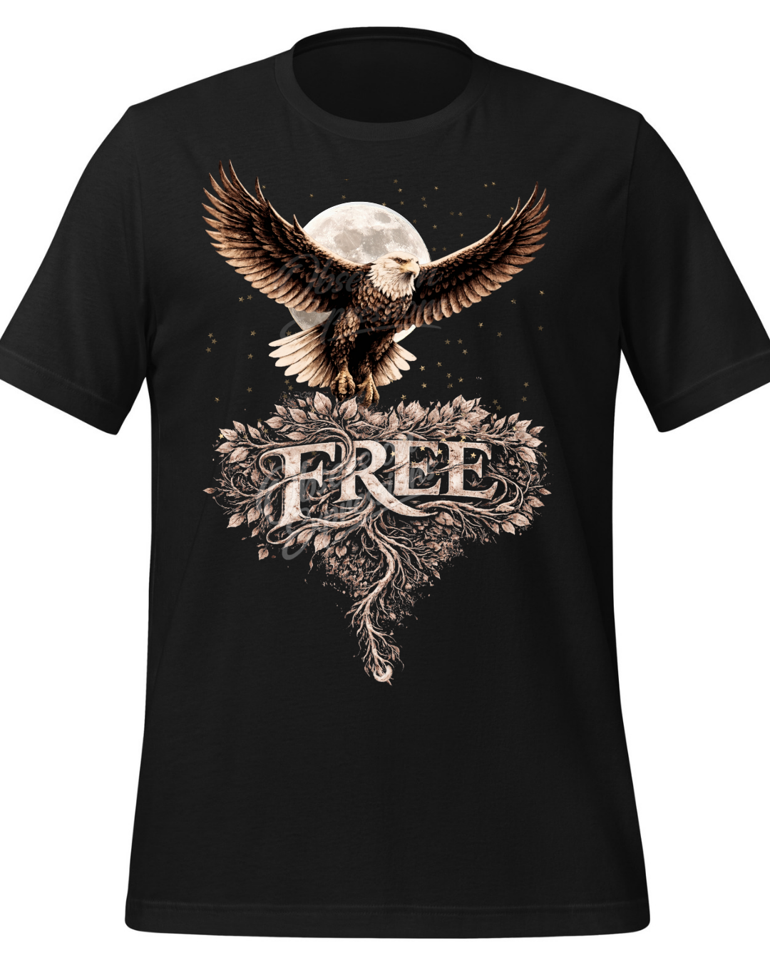 Eagle Freedom Shirt, Bald Eagle Moon T-Shirt, Free Spirit Graphic Tee