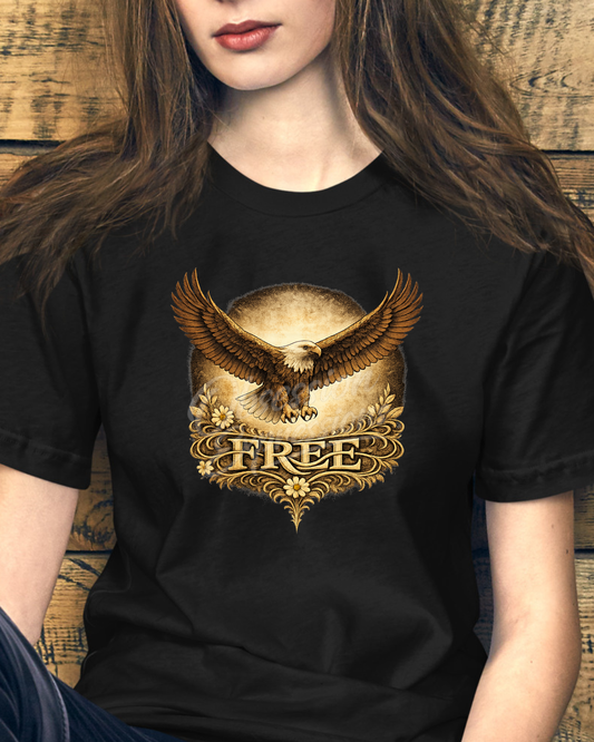 Vintage Eagle Graphic Tee - "FREE" Statement T-Shirt - In Style Chics Boutique
