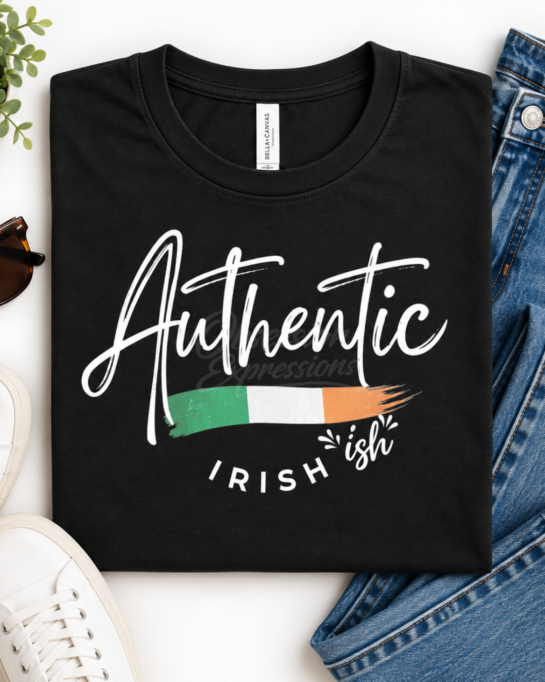 Authentic Irish "ish" Shirt, Minimalist Mixed Heritage Pride Tee, Ireland's Flag